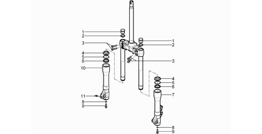 Fork's components (Kayaba)