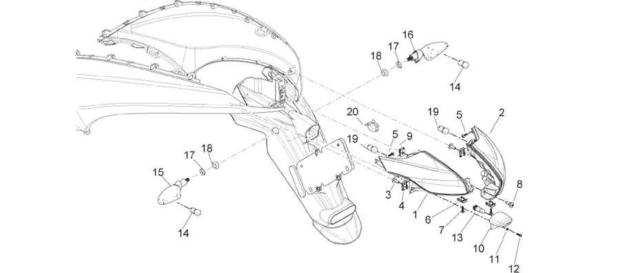 Rear headlamps - Turn signal lamps