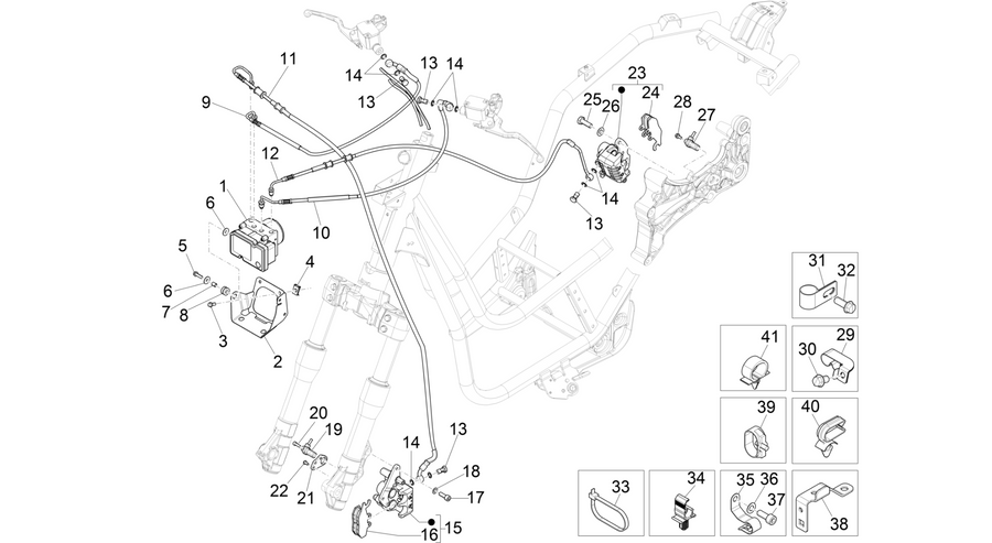 Brakes pipes - Calipers (ABS)