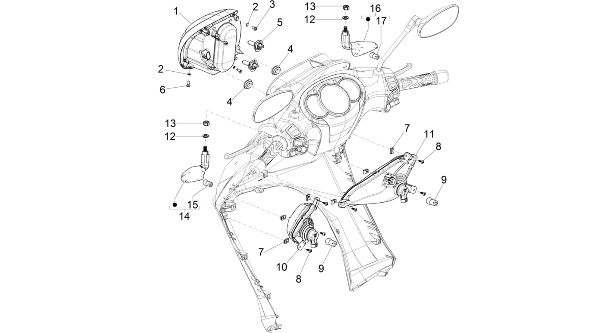 Front headlamps - Turn signal lamps
