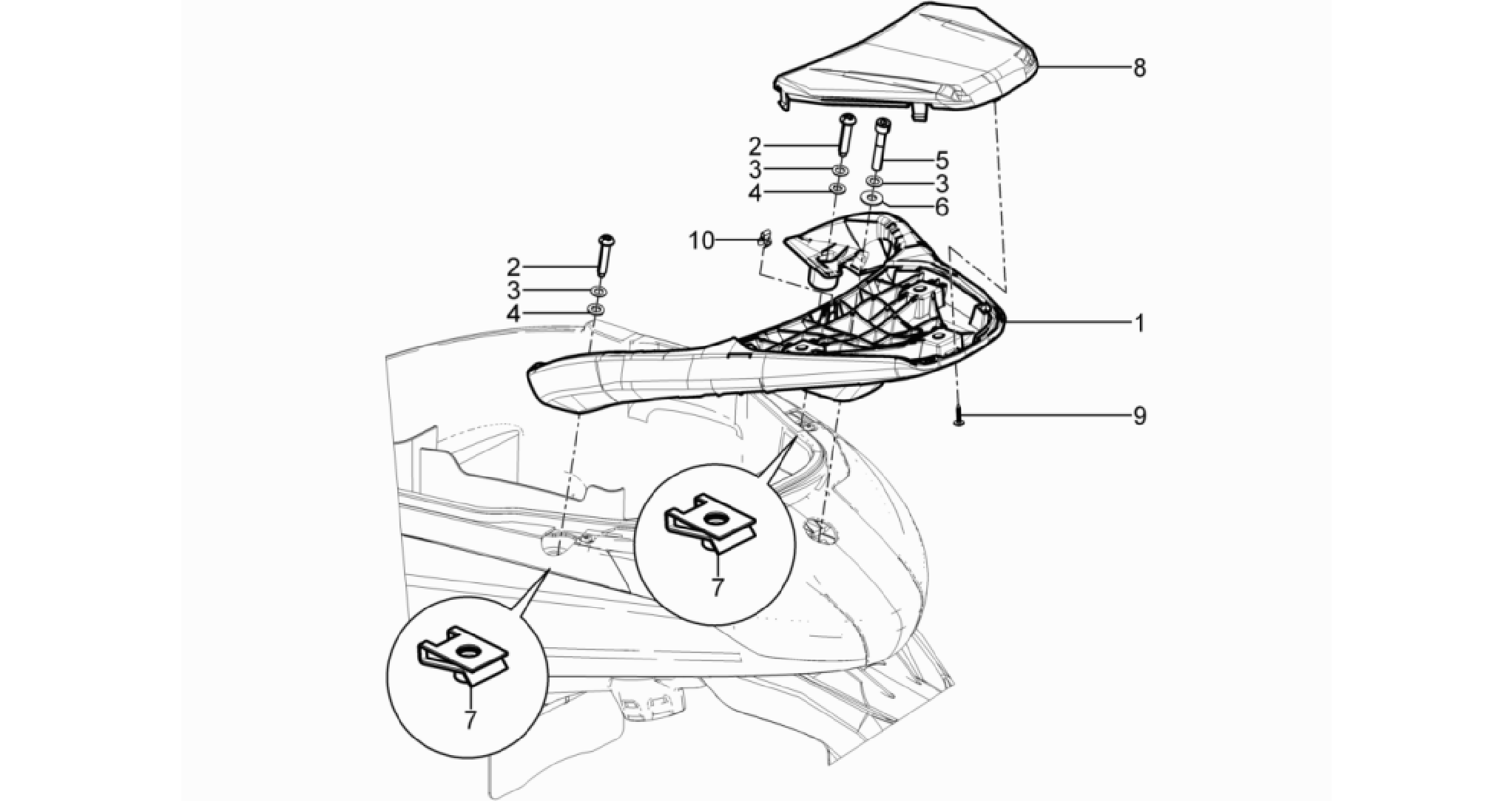 Rear luggage rack