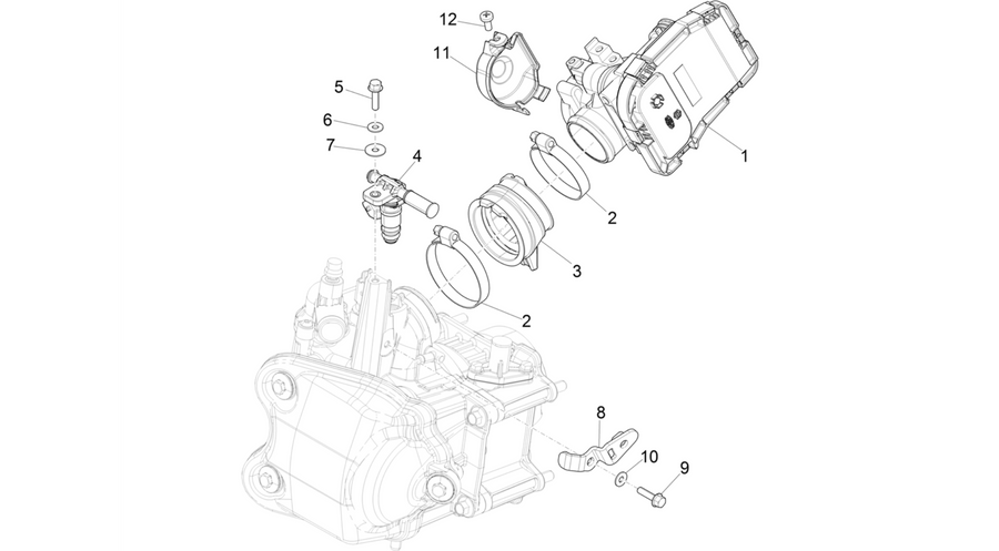 Throttle body - Injector - Induction joint
