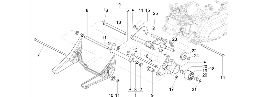 Swinging arm