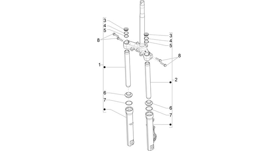 Fork's components (Showa)