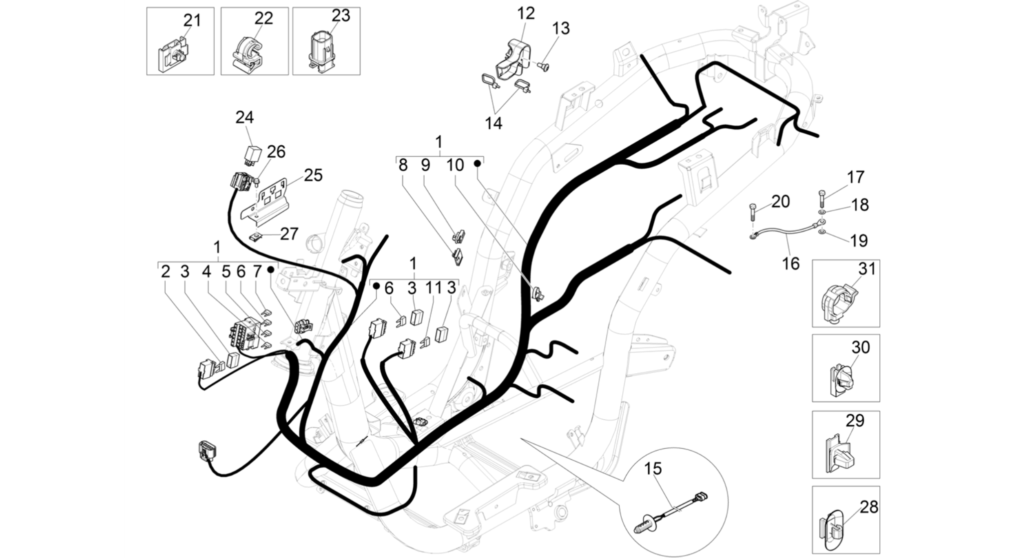 Main cable harness