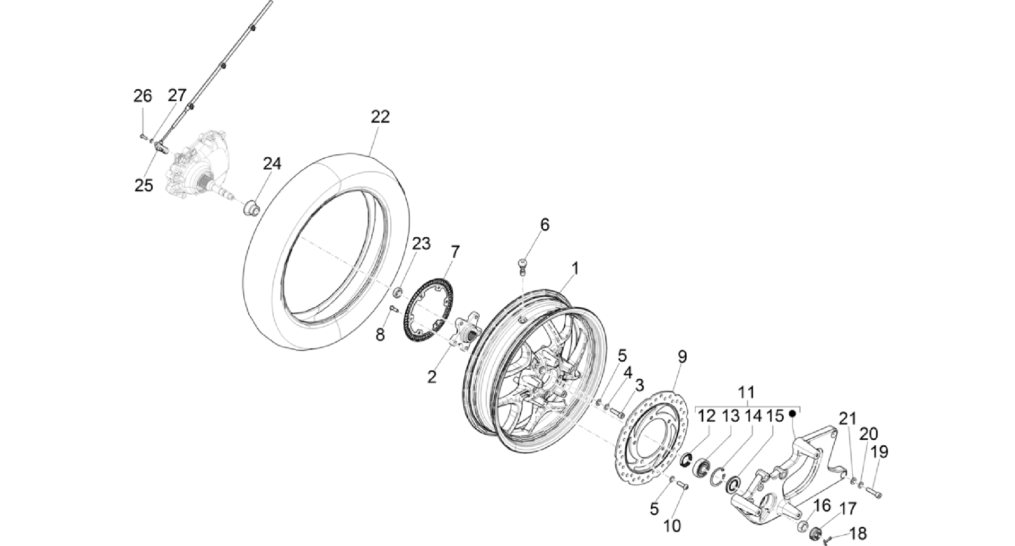 Rear wheel