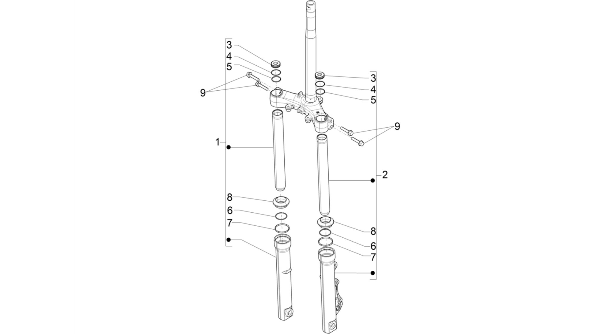 Fork's components (Kayaba)