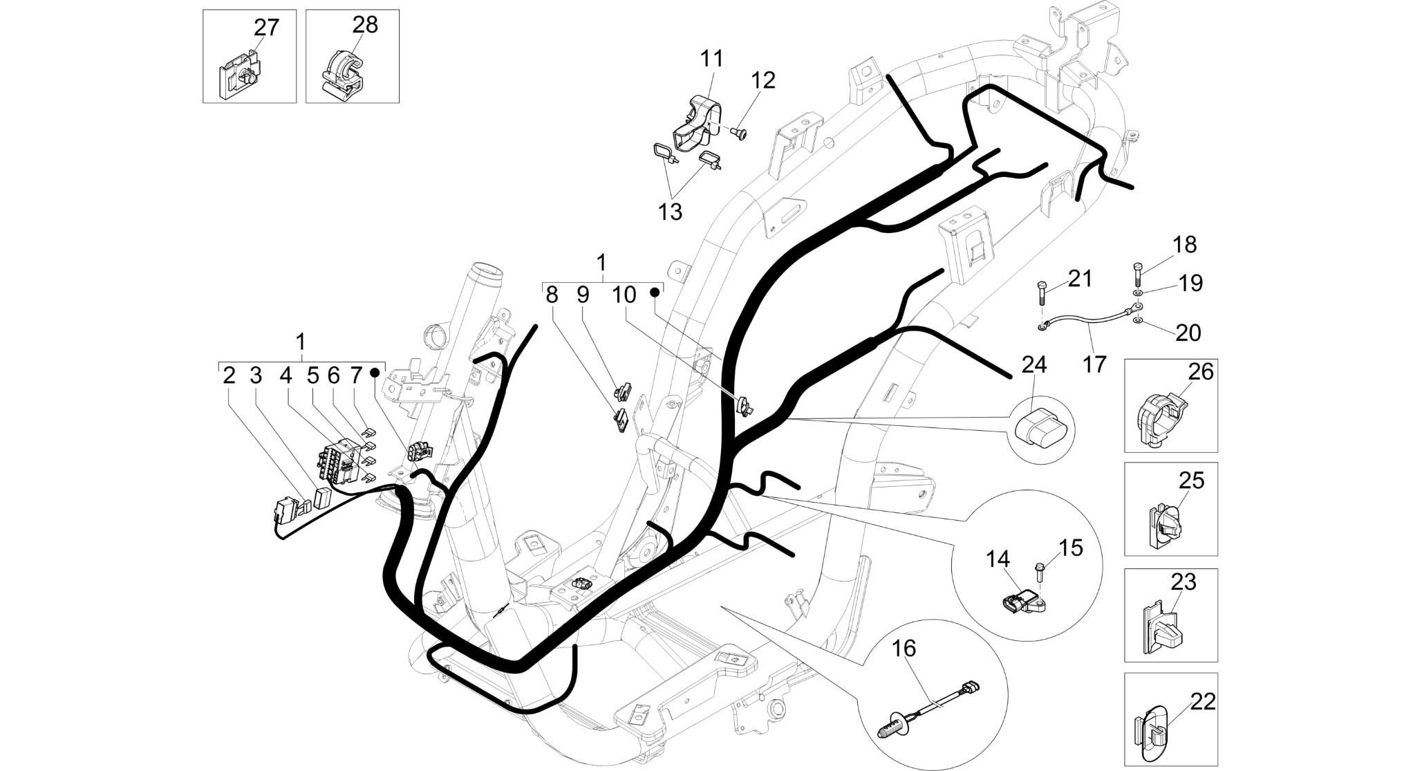 Main cable harness