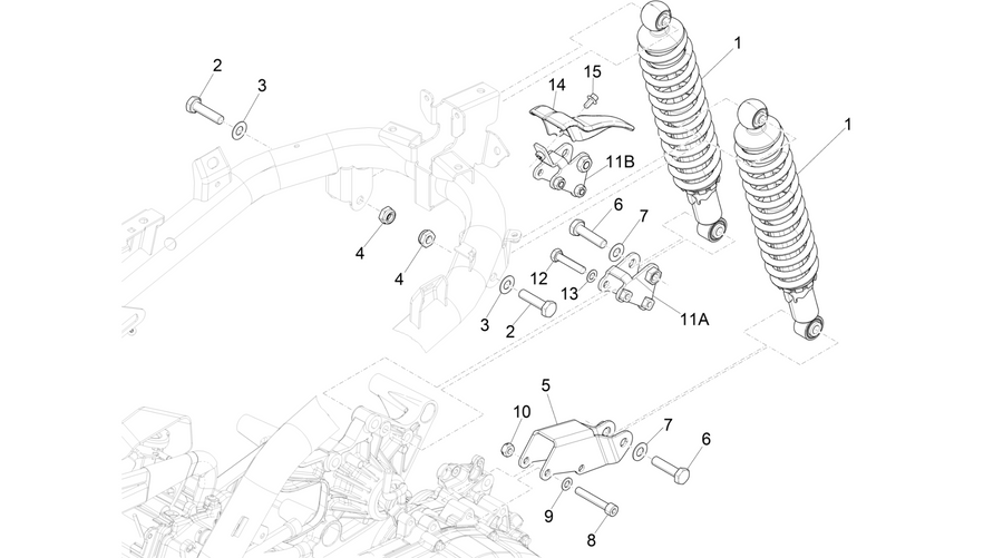 Rear suspension - Shock absorber/s