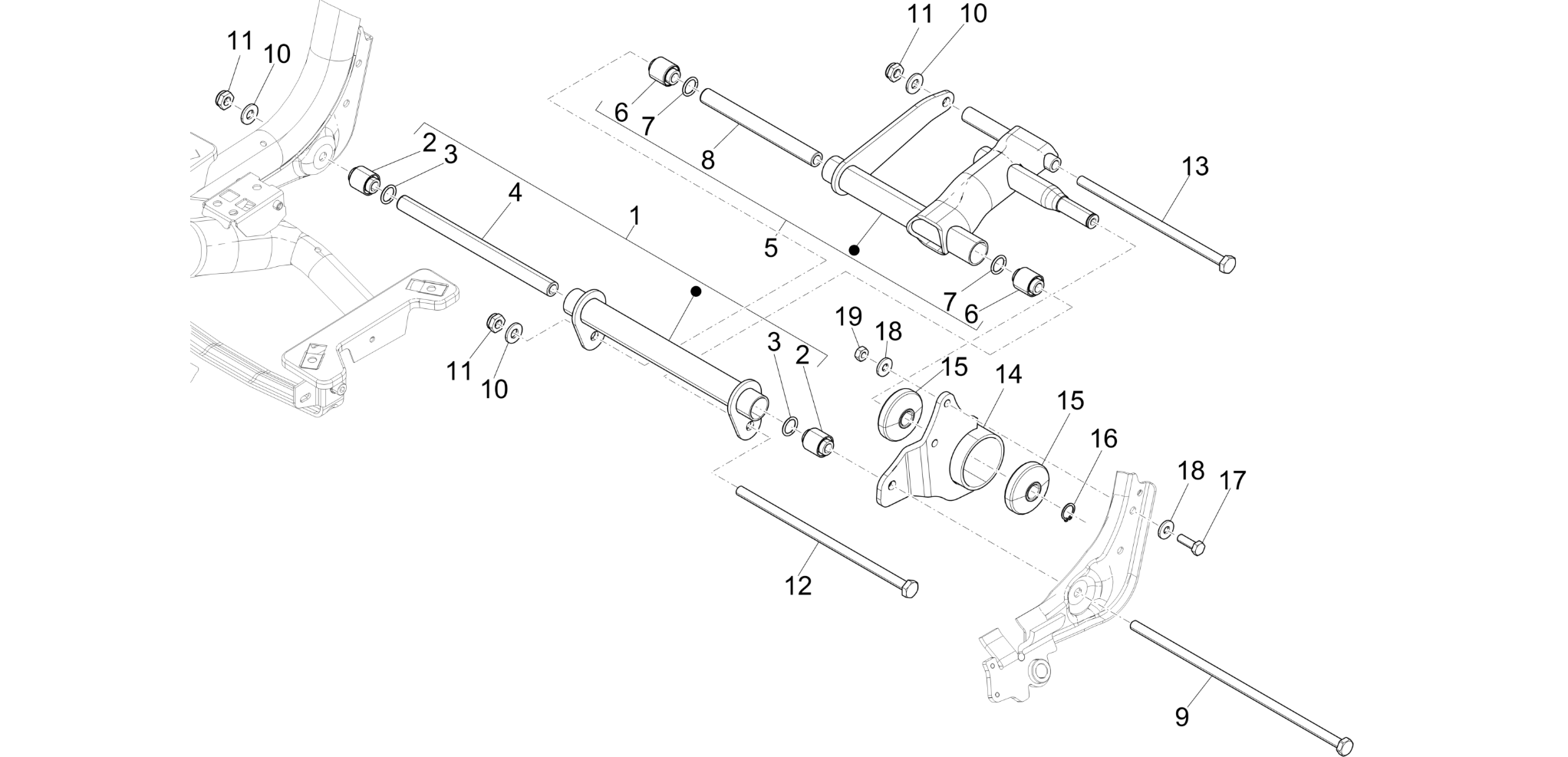 Swinging arm