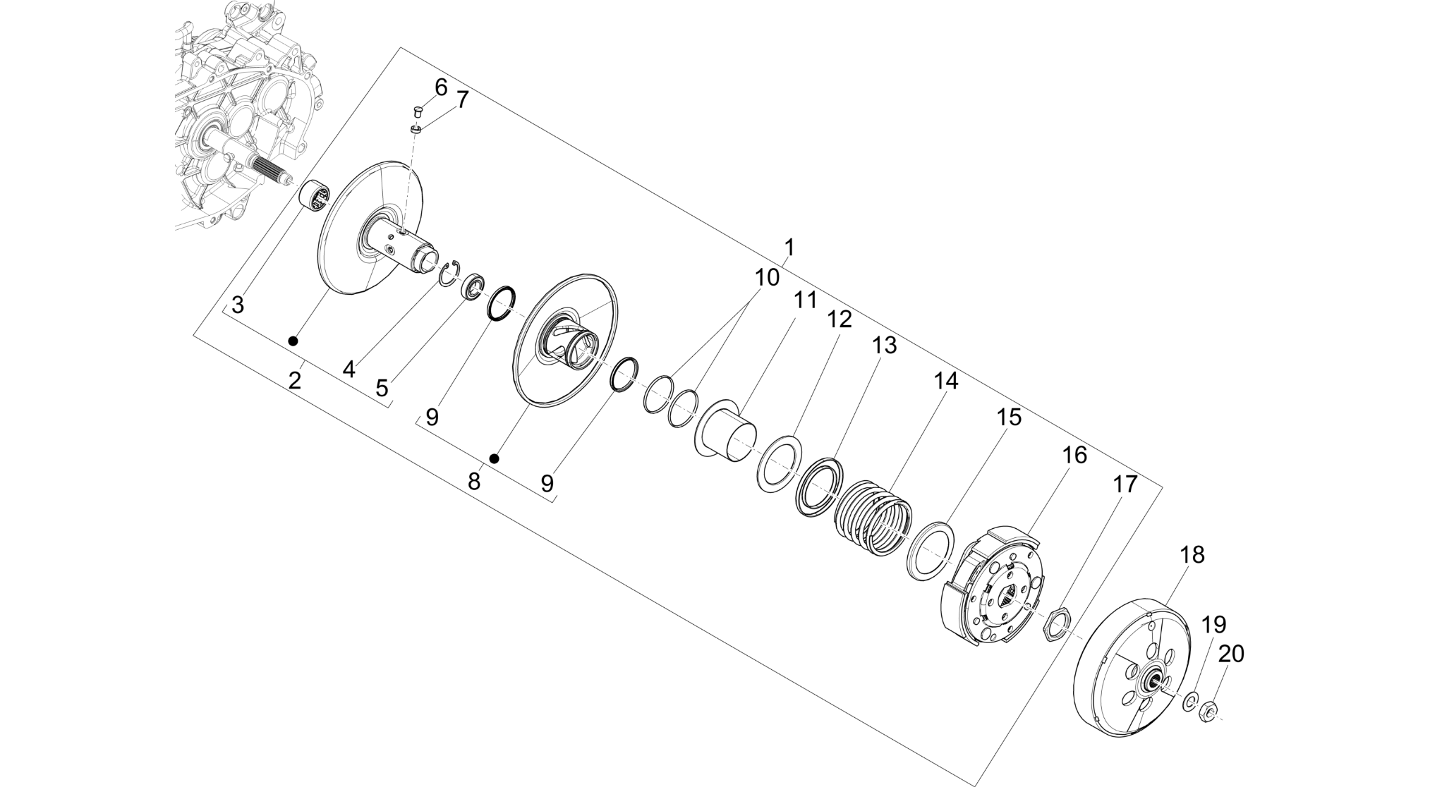 Driven pulley