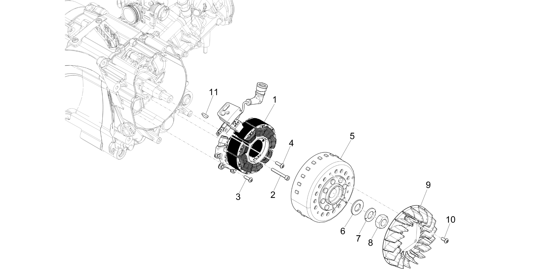 Flywheel magneto