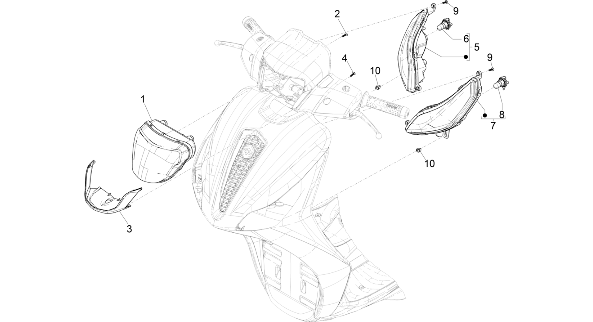 Front headlamps - Turn signal lamps