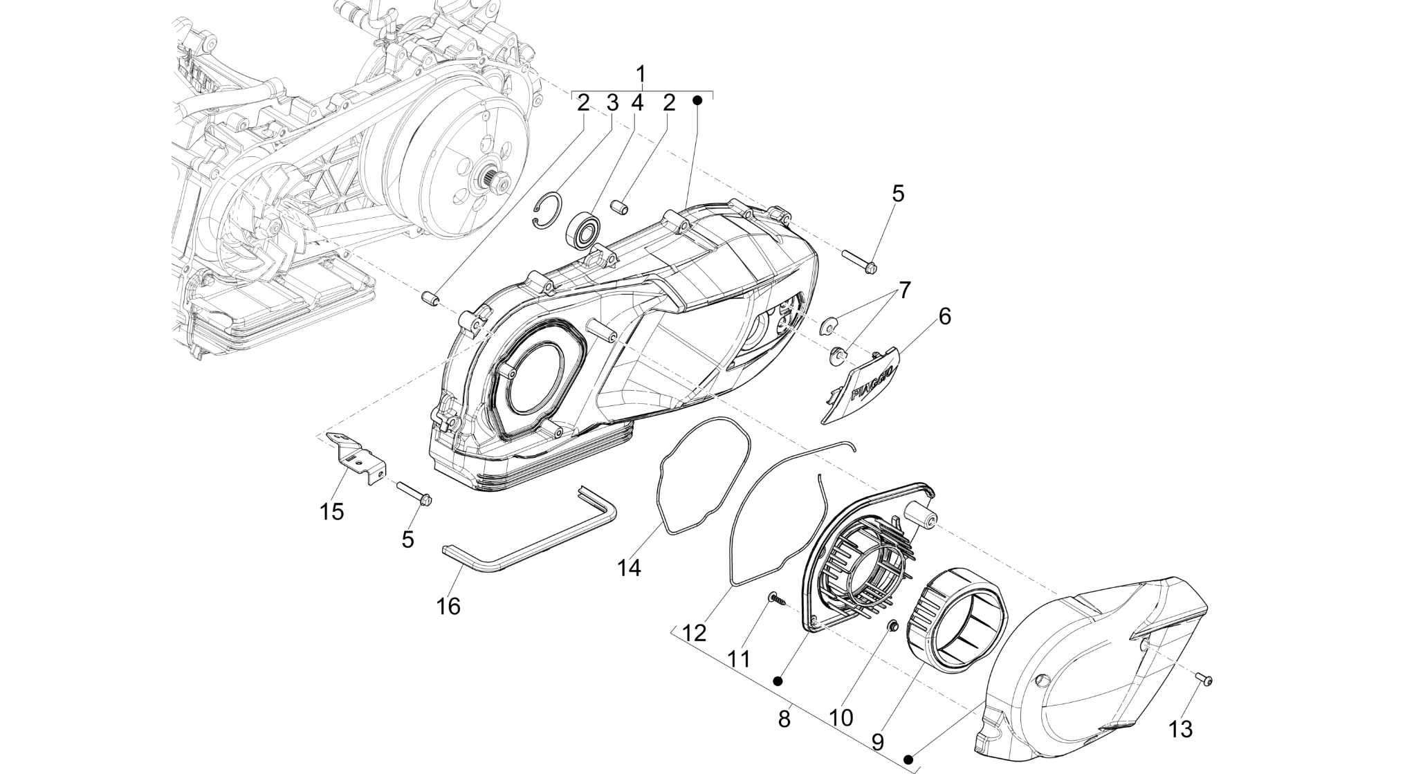 Crankcase cover - Crankcase cooling