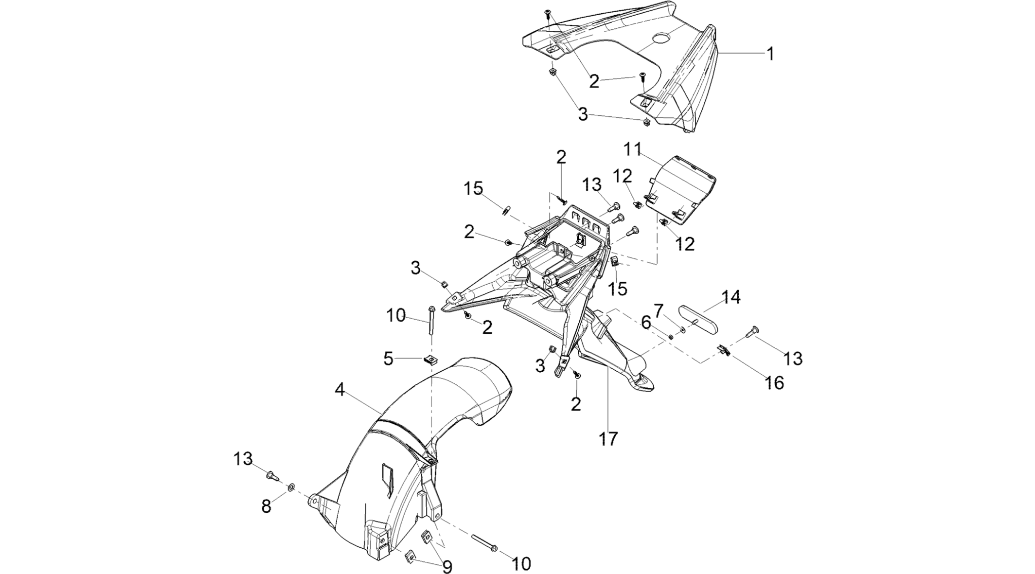 Rear mudguard