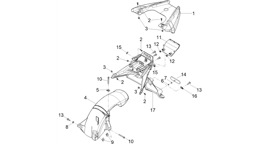 Rear mudguard