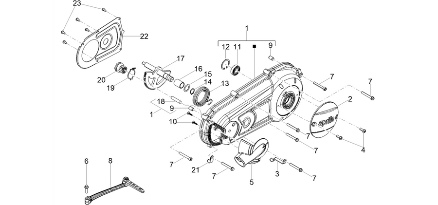 Crankcase cover - Crankcase cooling