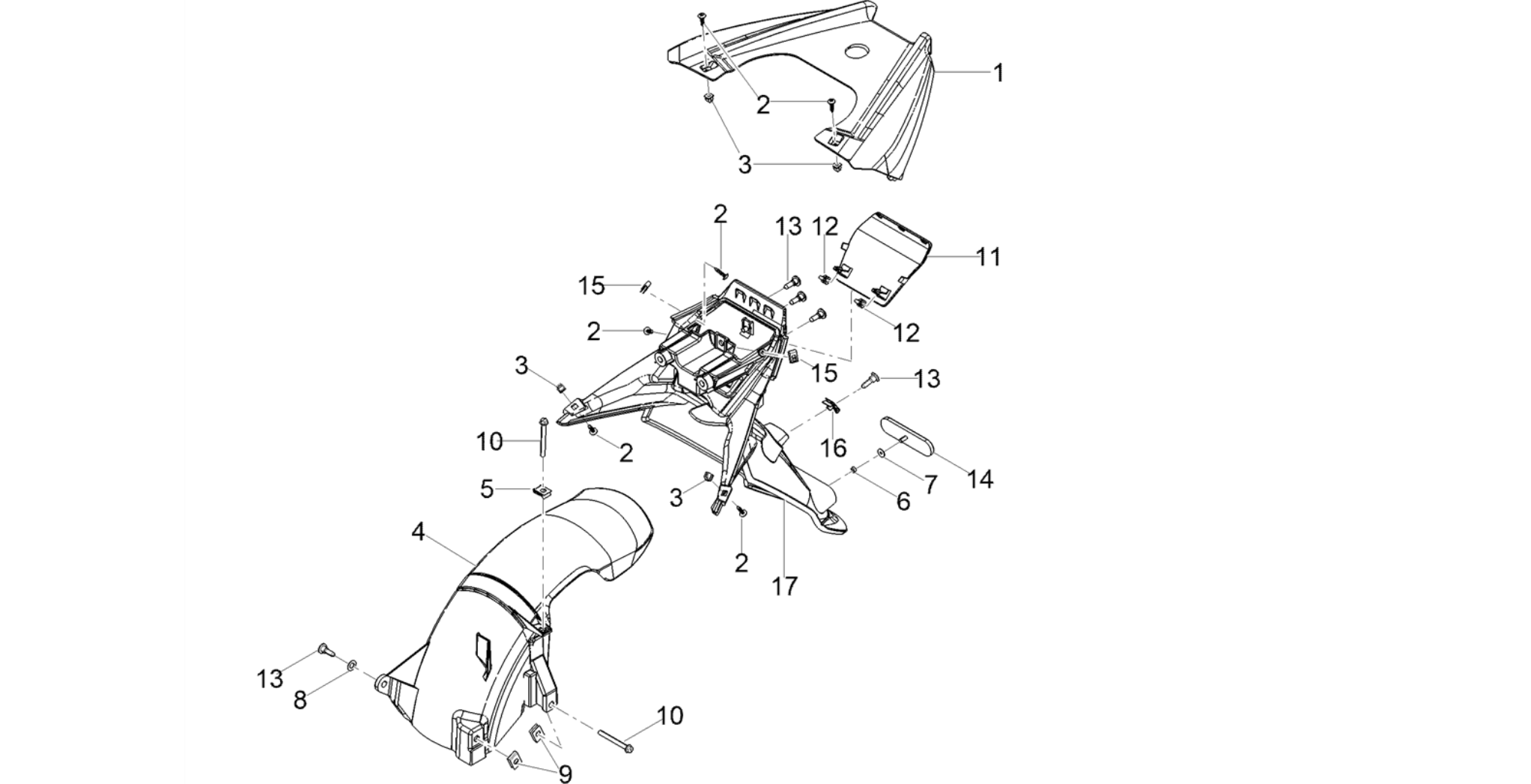 Rear mudguard