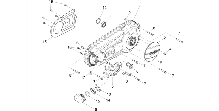 Crankcase cover - Crankcase cooling