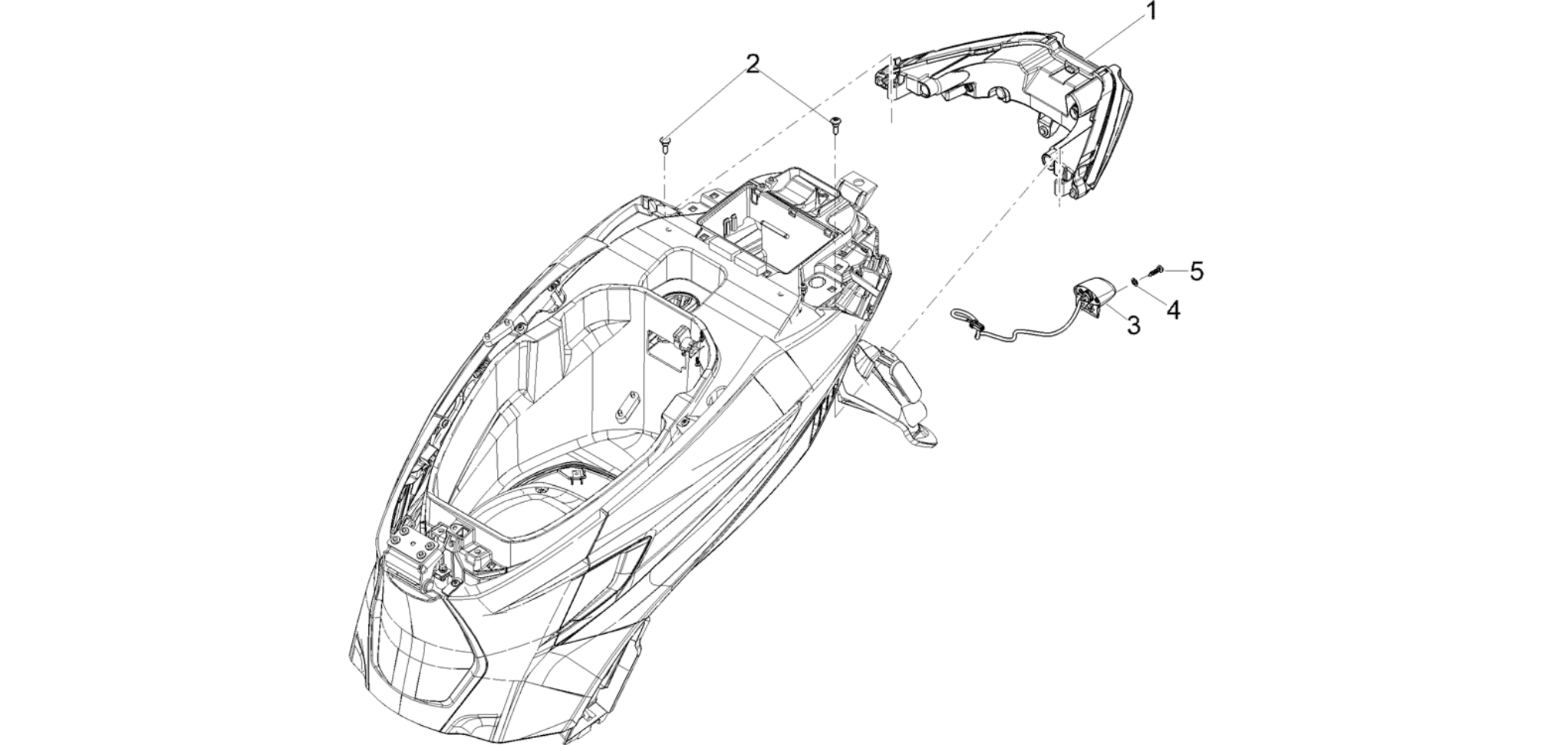 Rear headlamps