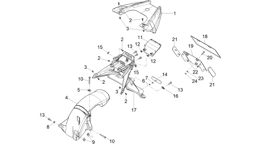 Rear mudguard