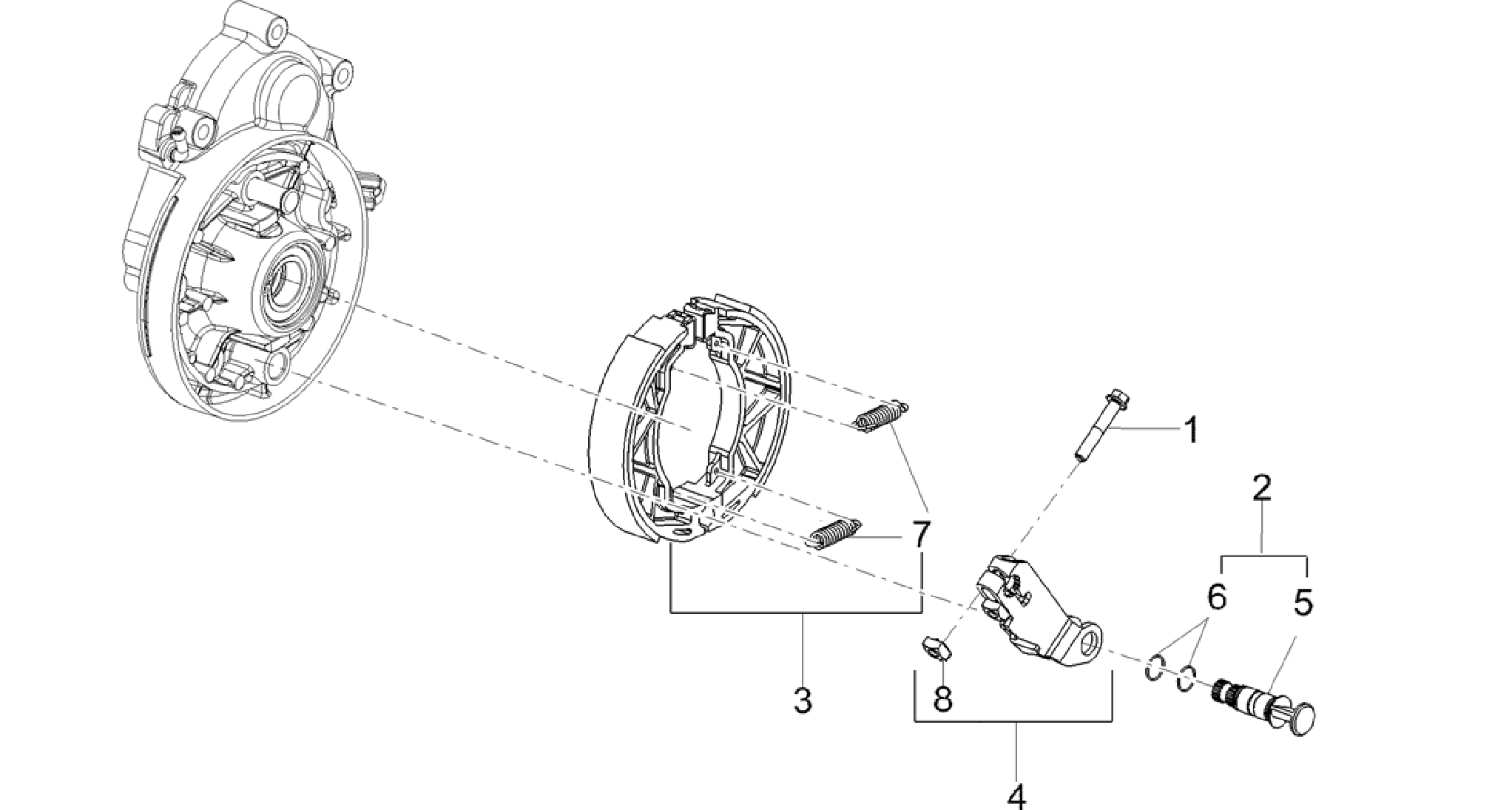 Rear brake - Brake jaw