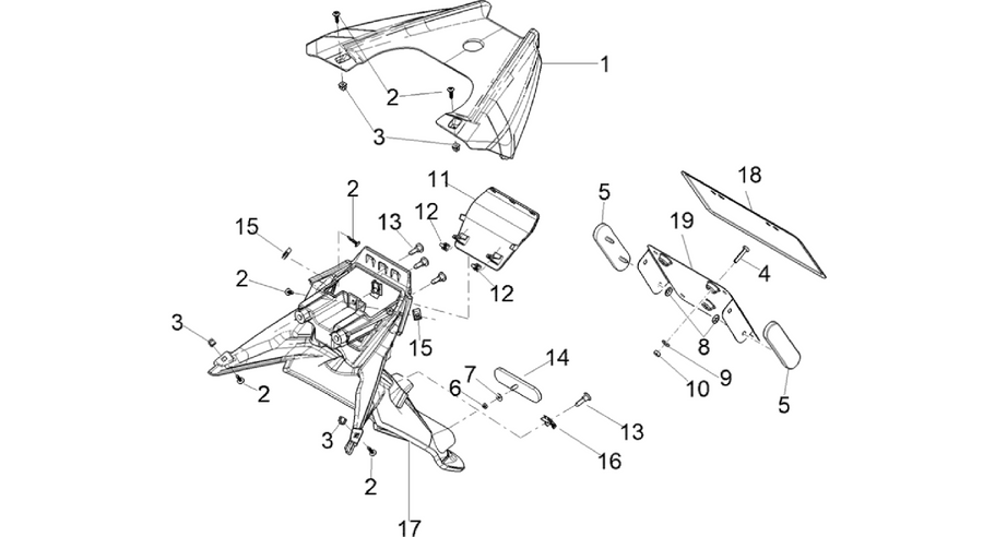 Rear cover - Splash guard