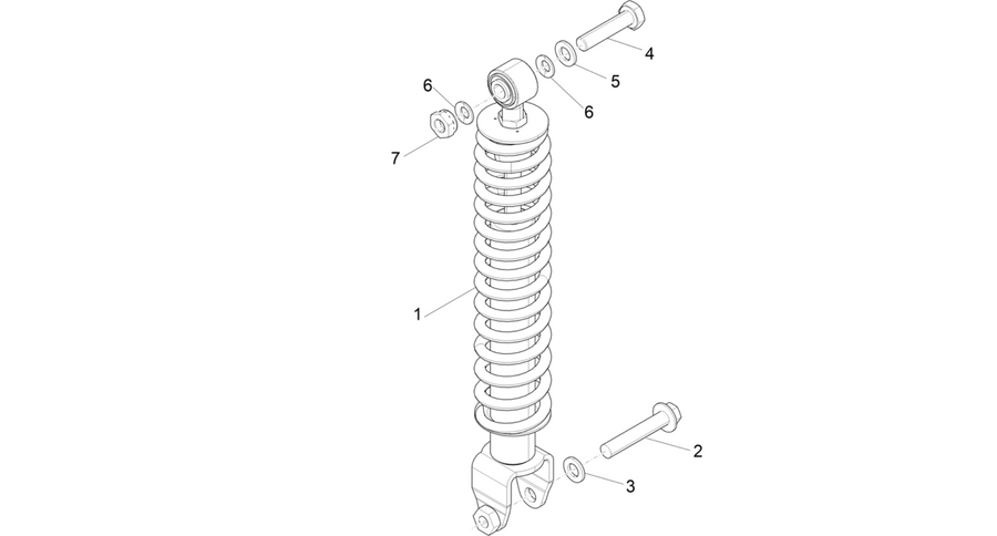 Rear suspension - Shock absorber/s