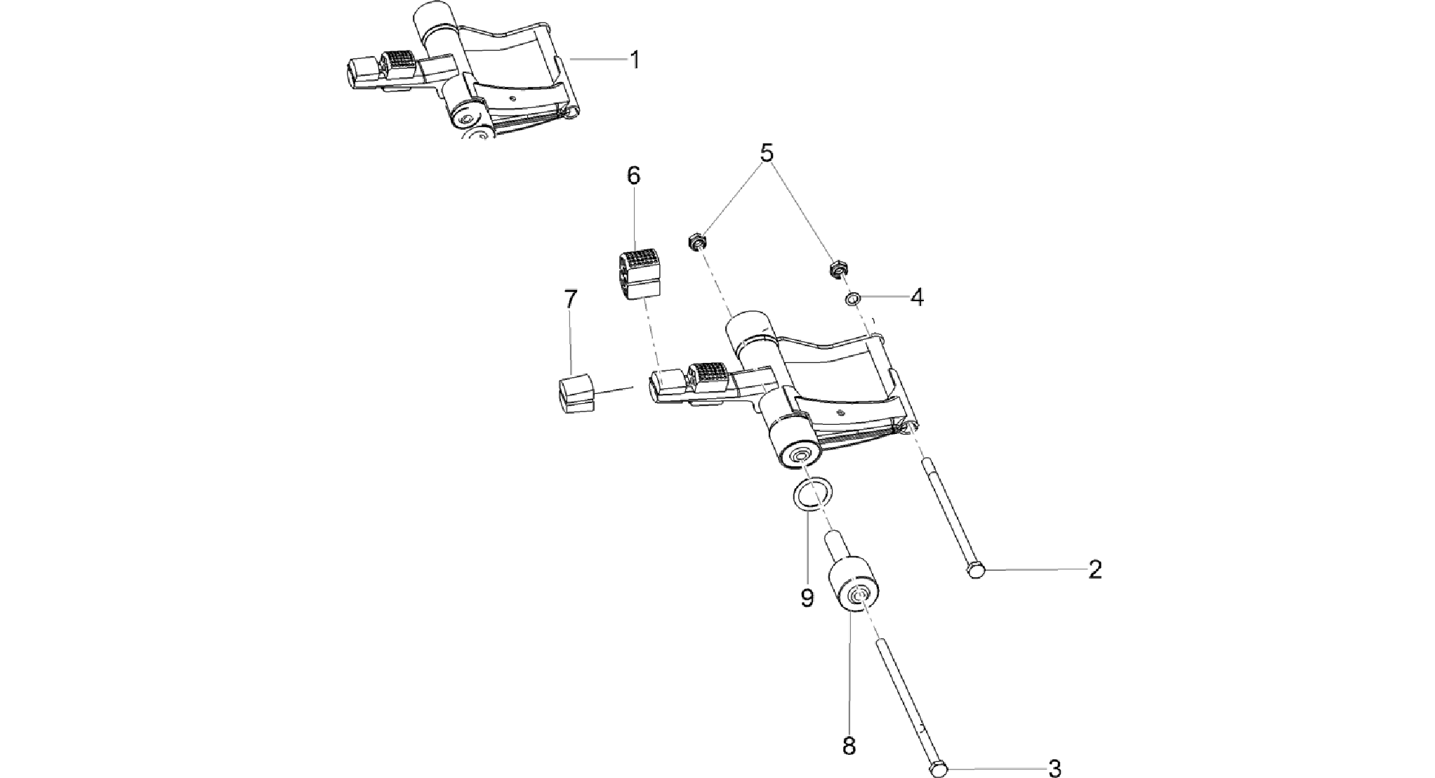 Swinging arm