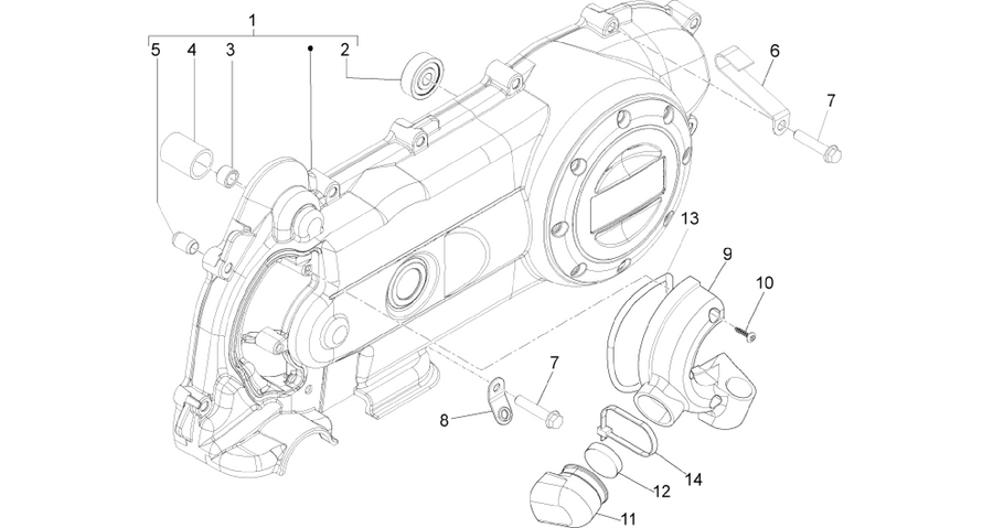 Crankcase cover - Crankcase cooling
