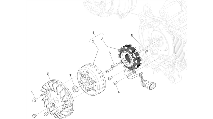 Flywheel magneto