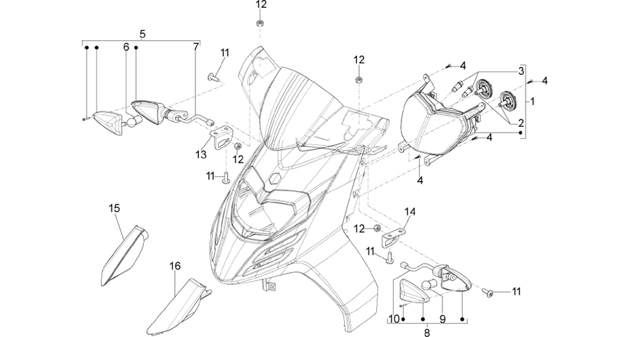 Front headlamps - Turn signal lamps