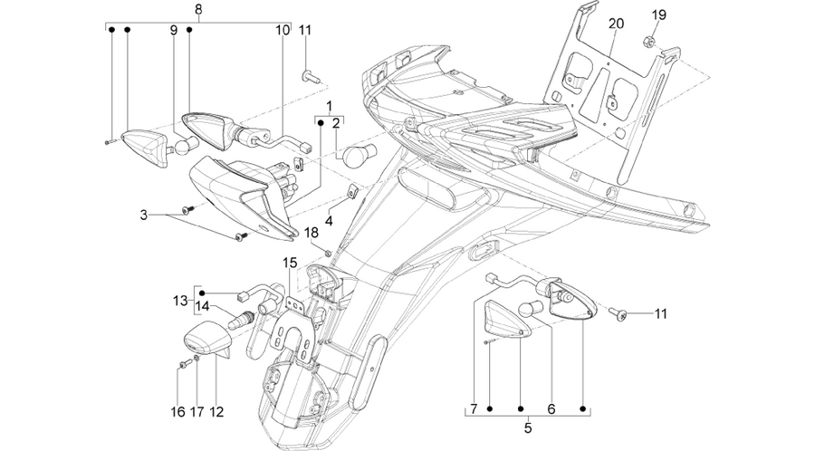 Rear headlamps - Turn signal lamps