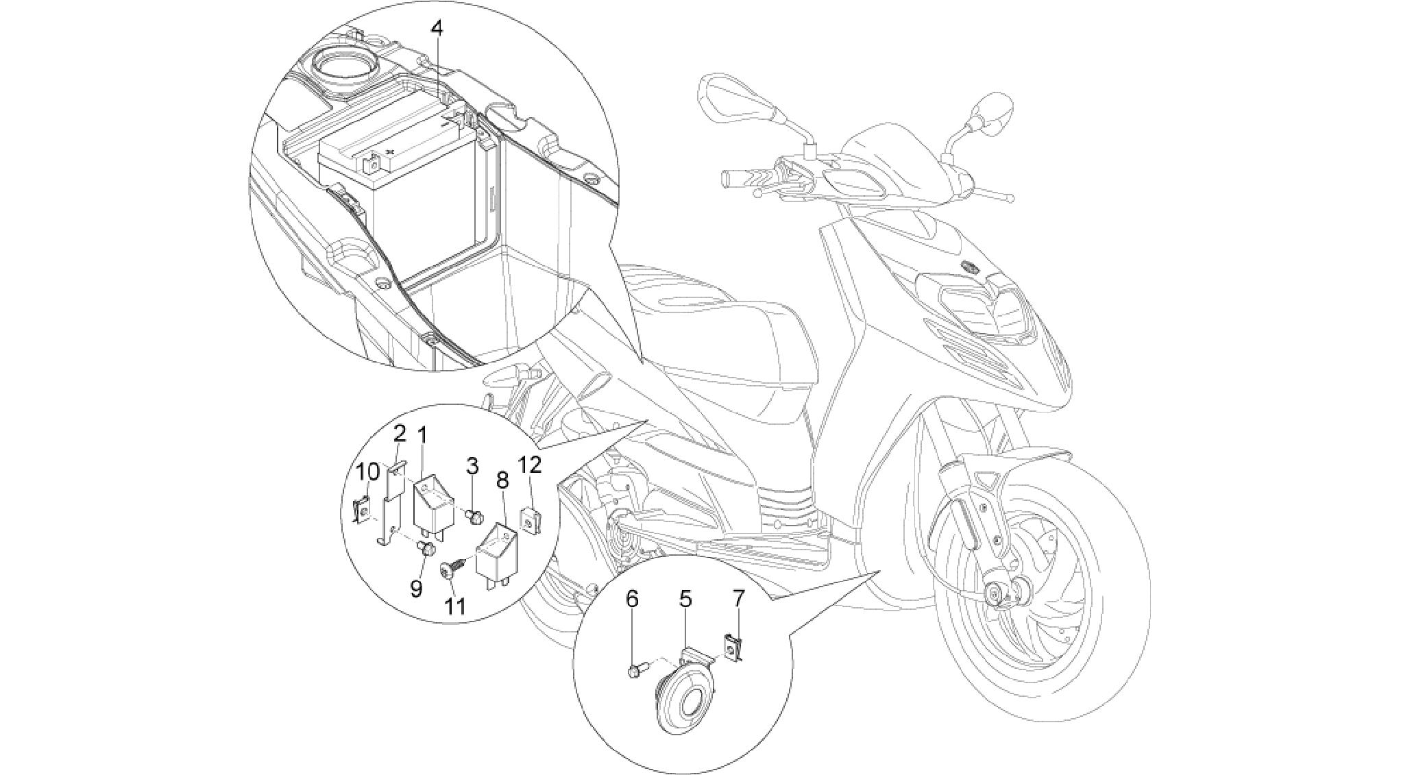 Remote control switches - Battery - Horn