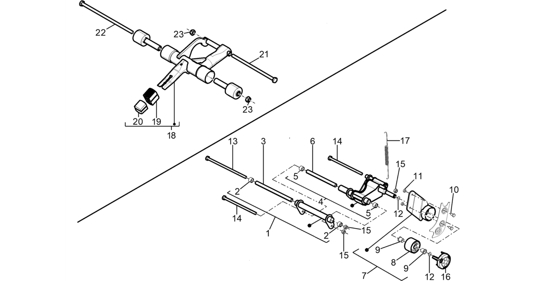 Swinging arm