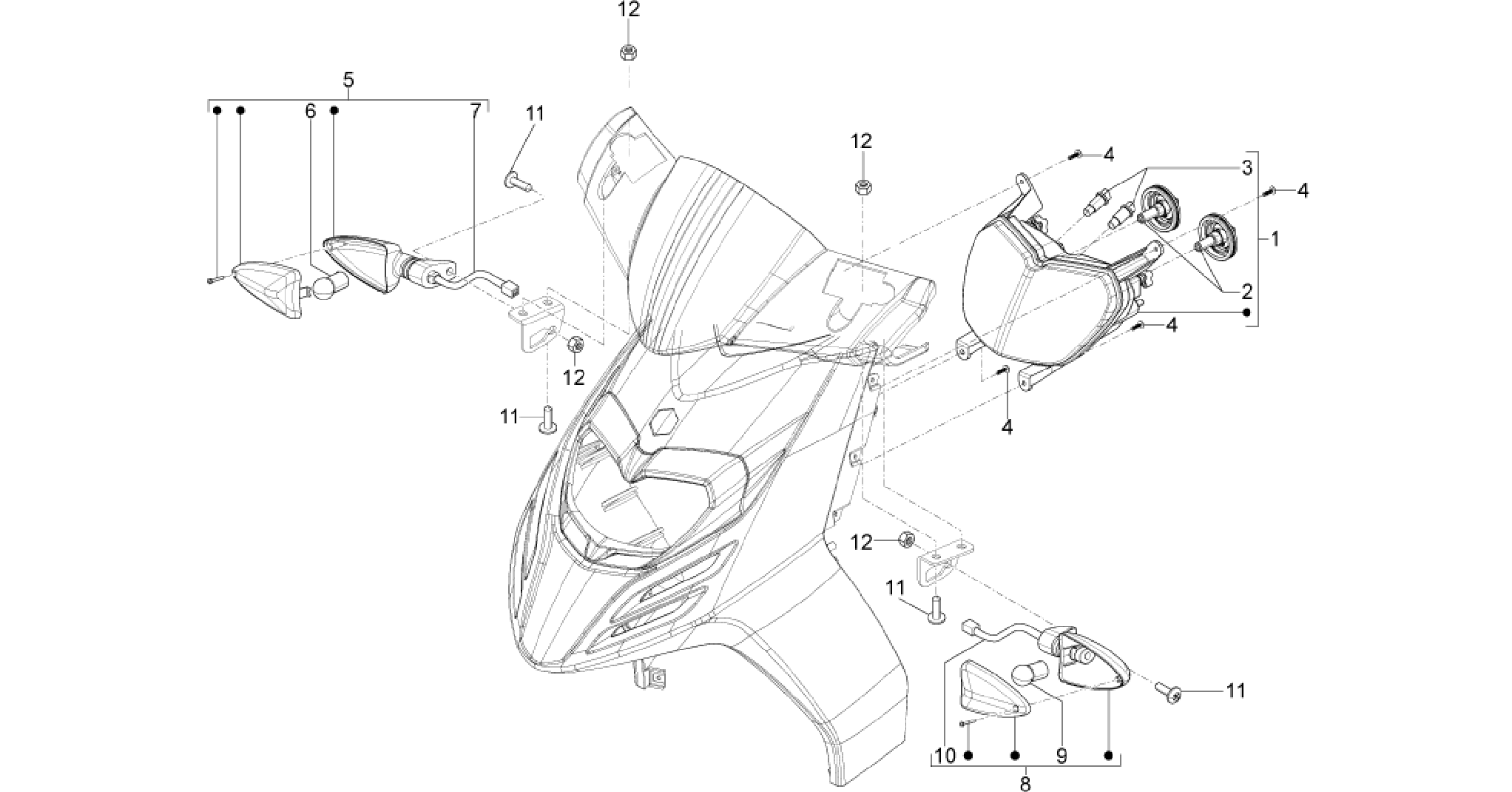 Front headlamps - Turn signal lamps
