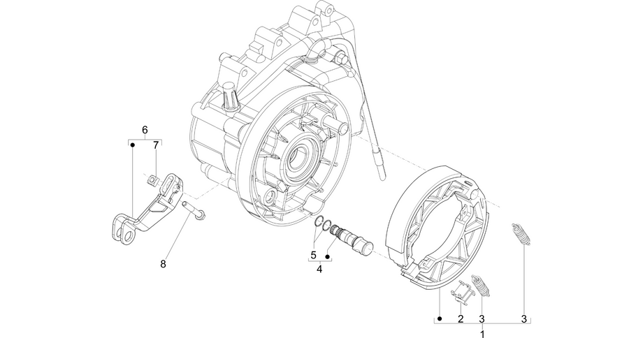 Rear brake - Brake jaw