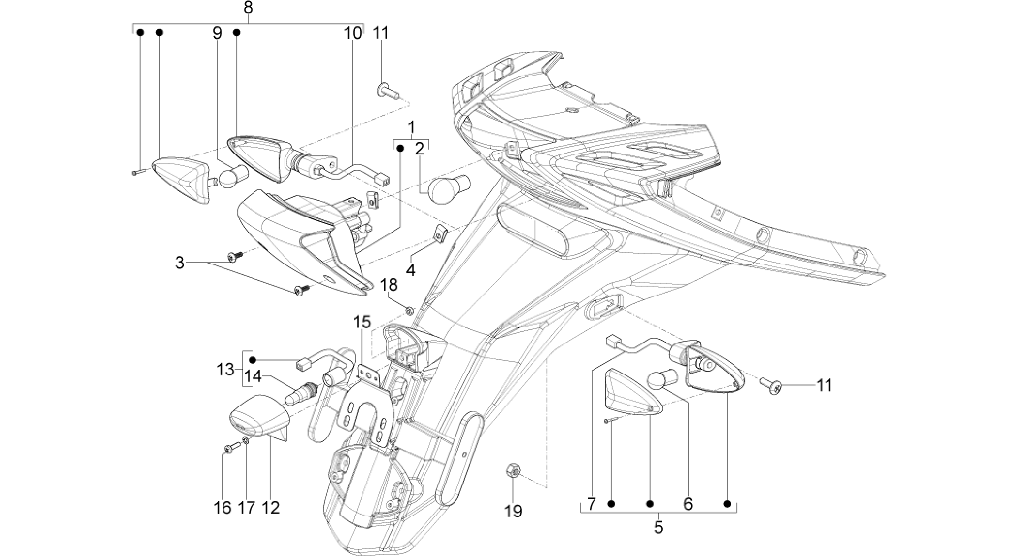 Rear headlamps - Turn signal lamps