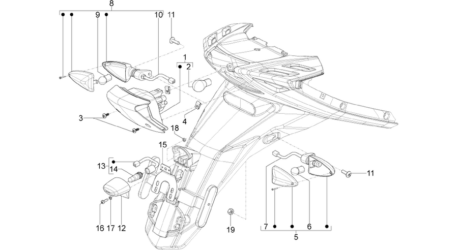Rear headlamps - Turn signal lamps