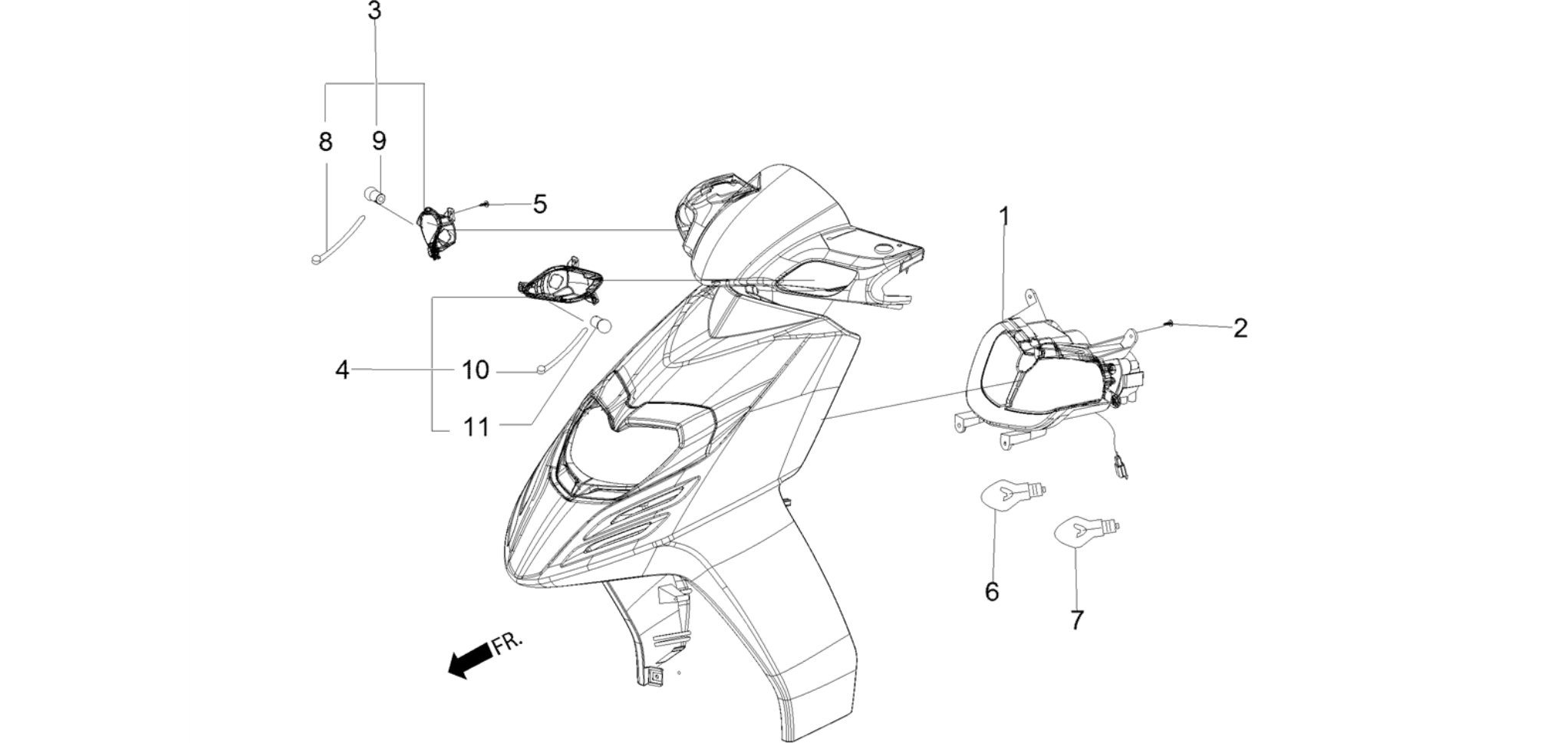 Front headlamps - Turn signal lamps