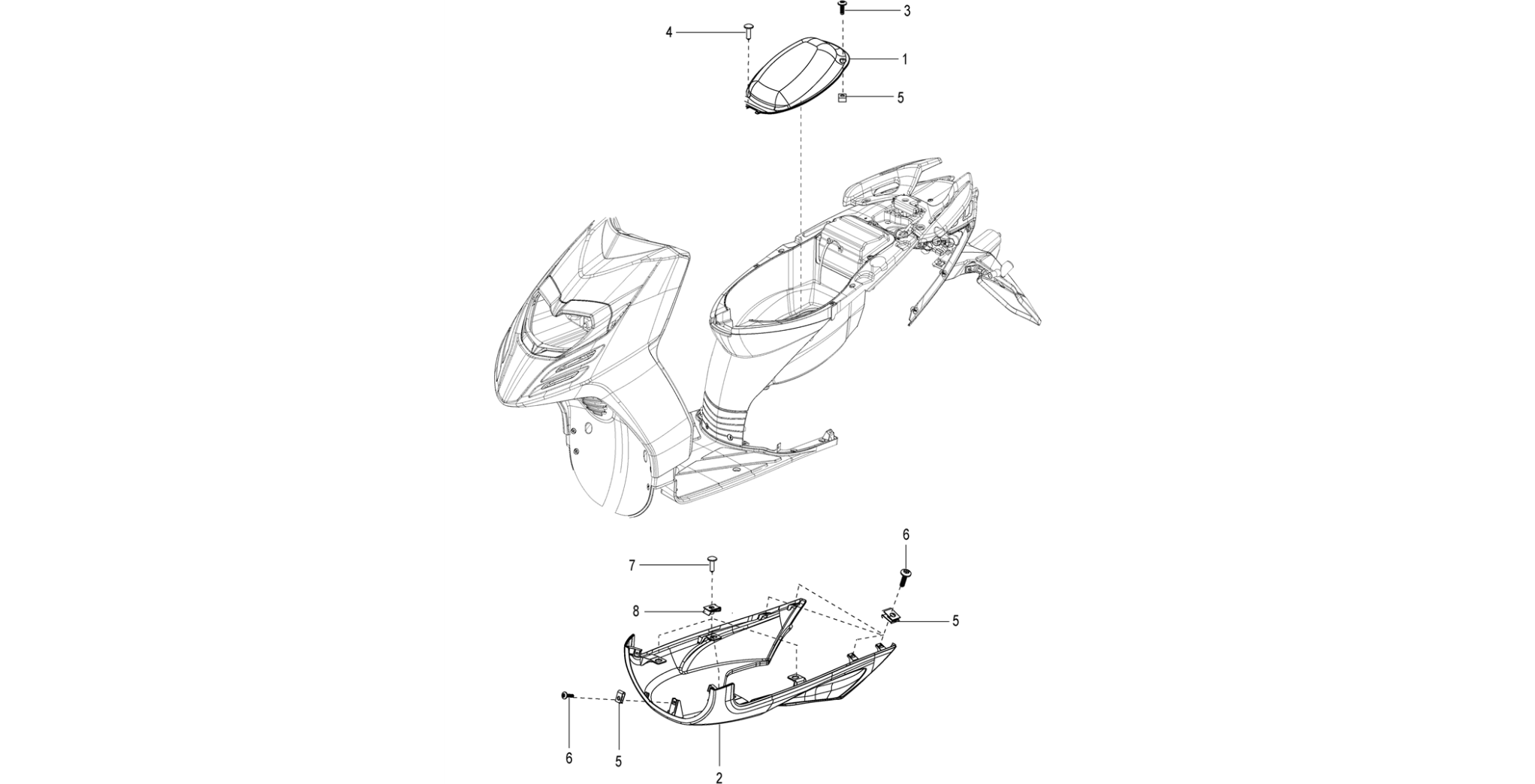 Helmet carrier cover-spoiler