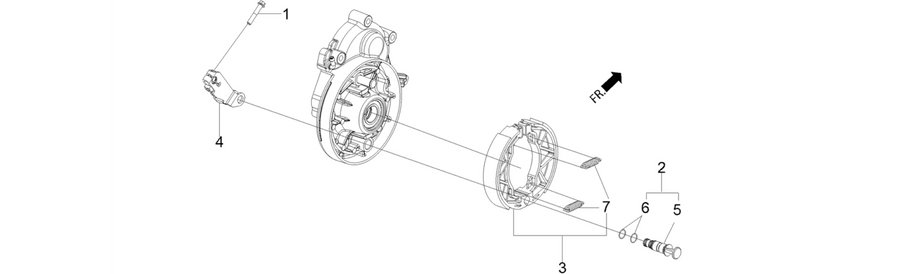 Rear brake - Brake jaw