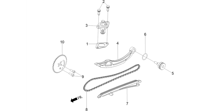 Timing chain-Chain tensioner