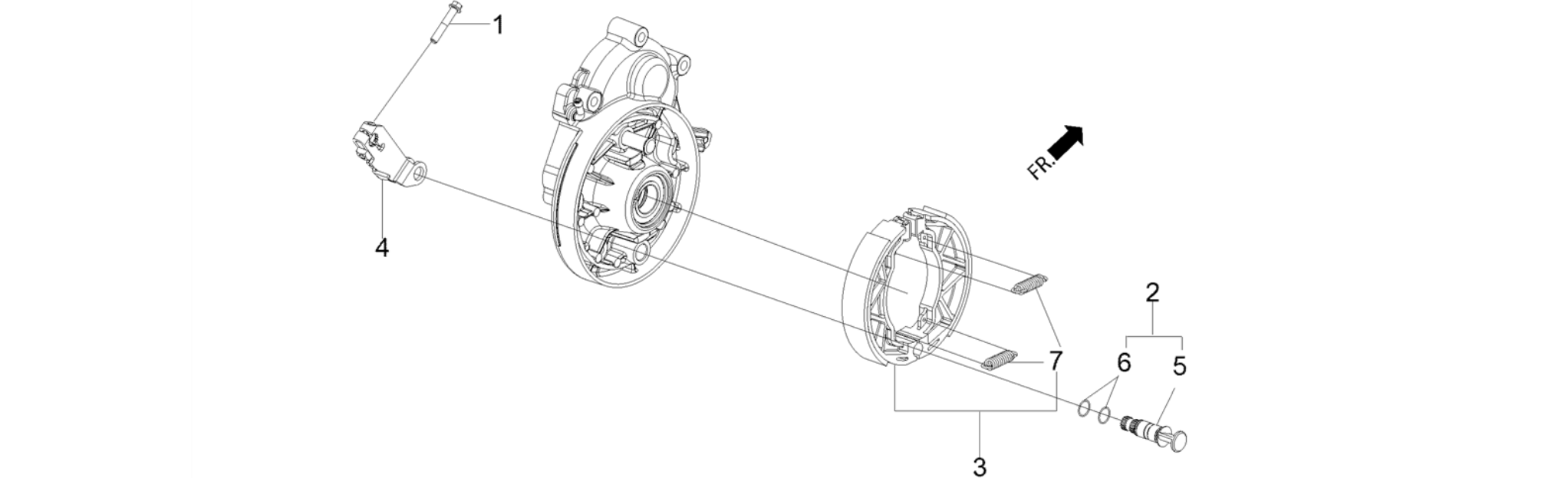 Rear brake - Brake jaw