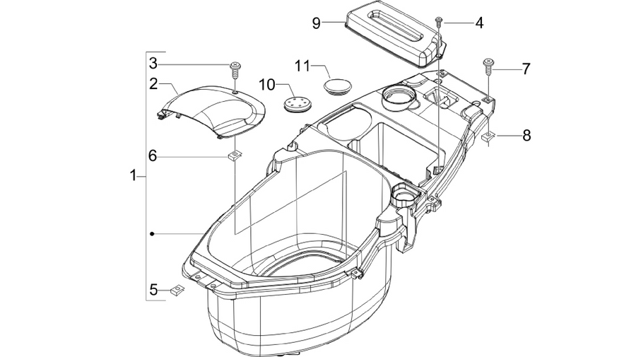 Helmet huosing - Undersaddle