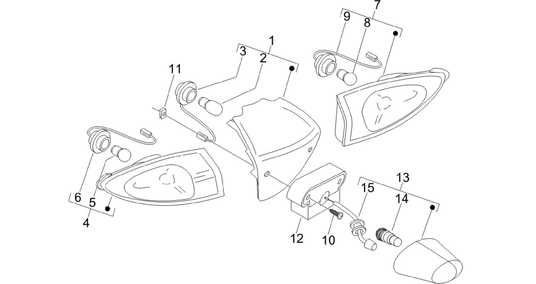 Rear headlamps - Turn signal lamps