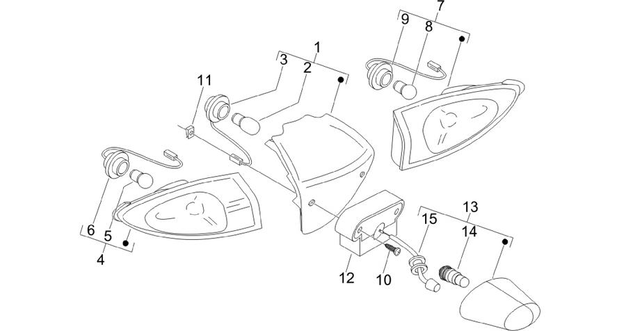 Rear headlamps - Turn signal lamps