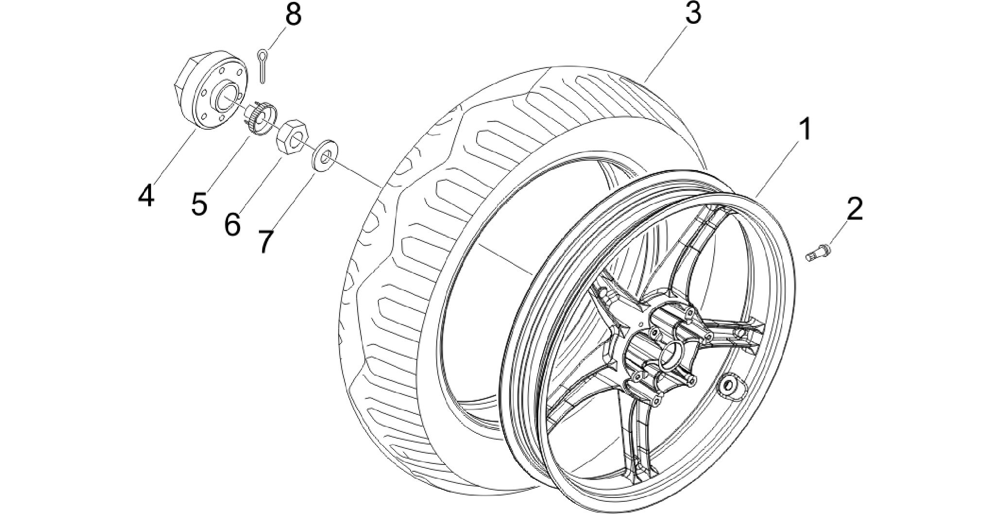 Rear wheel