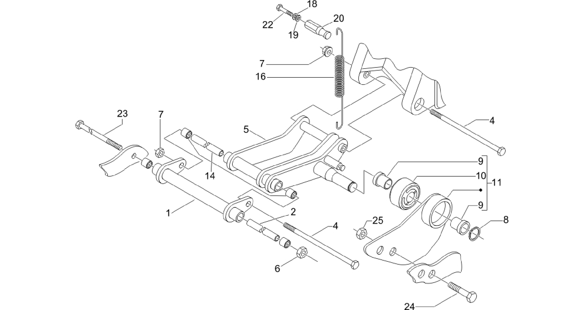 Swinging arm