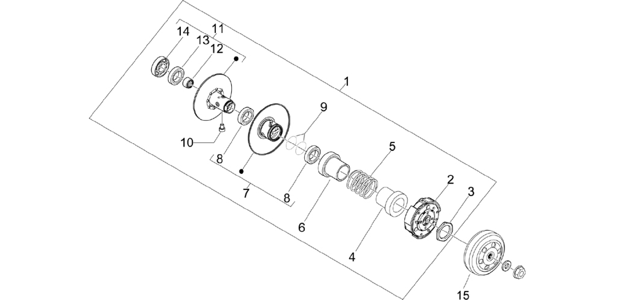 Driven pulley